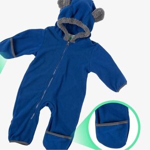 Cozy Blue Kids fleece bunting base layer size 5T